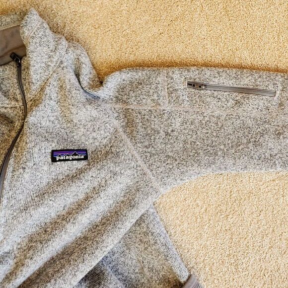 Patagonia Better Sweater 1/4 Zip Fleece Birch White Small - Picture 3 of 3